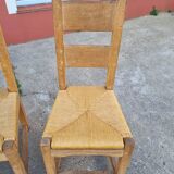 suite of 6 brutalist chairs