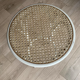 Vintage bistro stool canned white