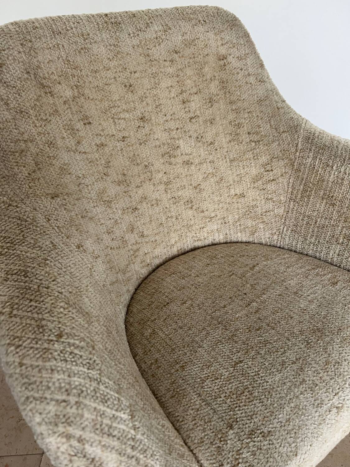 Egg chair beige mid-century