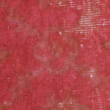 Distressed red turkish vintage rug 303x209 cm