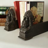 Pair of channels head of eastern bearded man