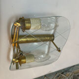 Italian Brass Glass Sconces 1950’s