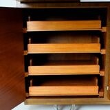 Restored Bauhaus Tubular Steel Cabinet with Secretary by R. Slezak, 1930s