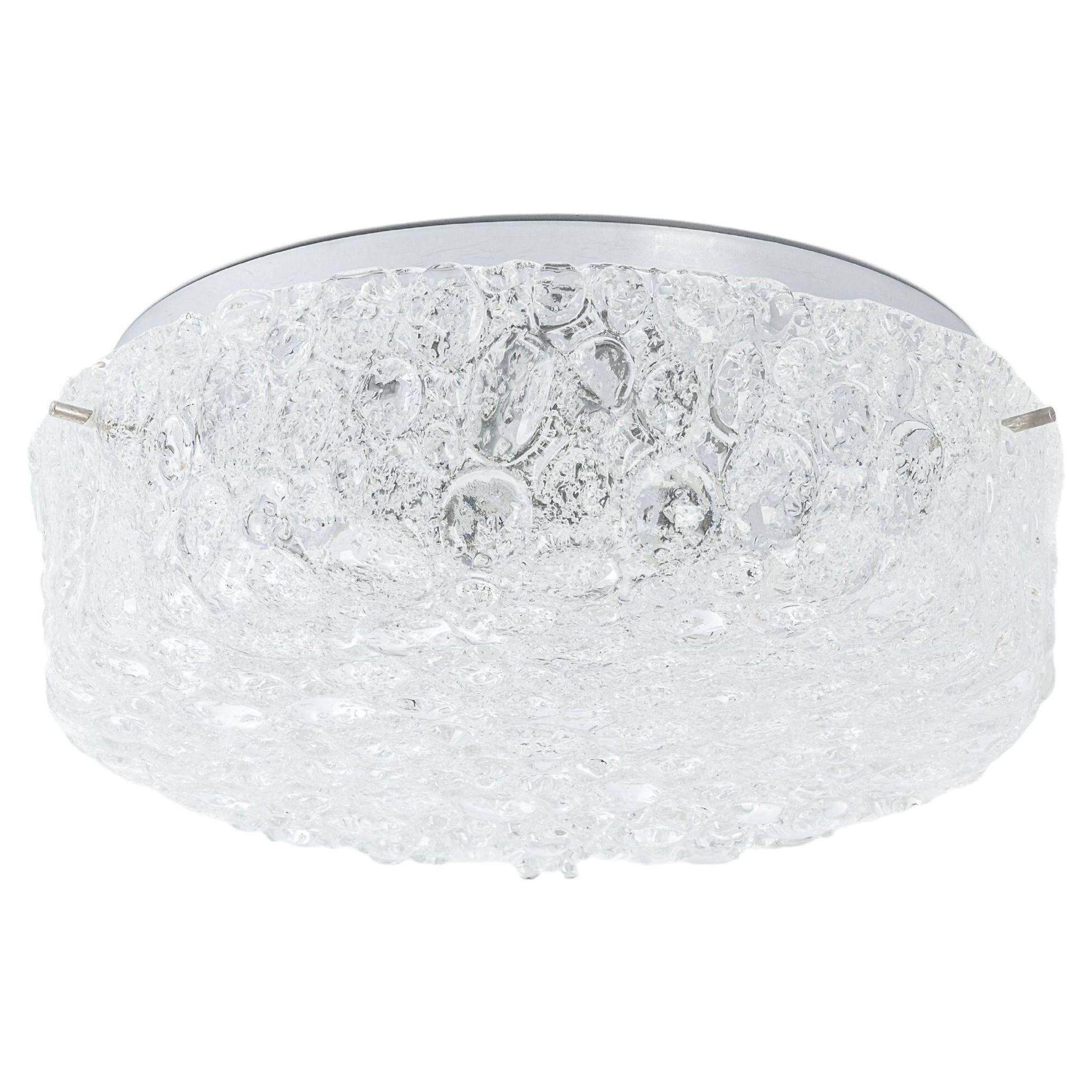 Plafonnier en verre Murano Hillebrand, Allemagne, années 1970