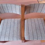 6 Danish Farstrup Scandinavian vintage chairs 1960 solid beech