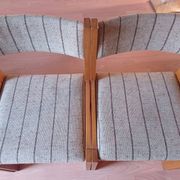 6 Danish Farstrup vintage chairs from the 1960s in solid beech.