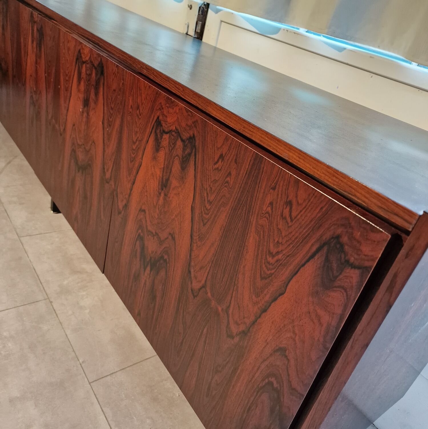 Scandinavian row in rosewood from Rio circa 1960