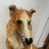 Life-size collie dog sculpture