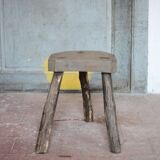 Vintage stool, wooden stool, tripod stool, plant stand