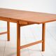 Scandinavian extendable teak and oak dining table 1960s