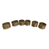 6 ronds de serviette en laiton