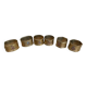 6 brass napkin rings