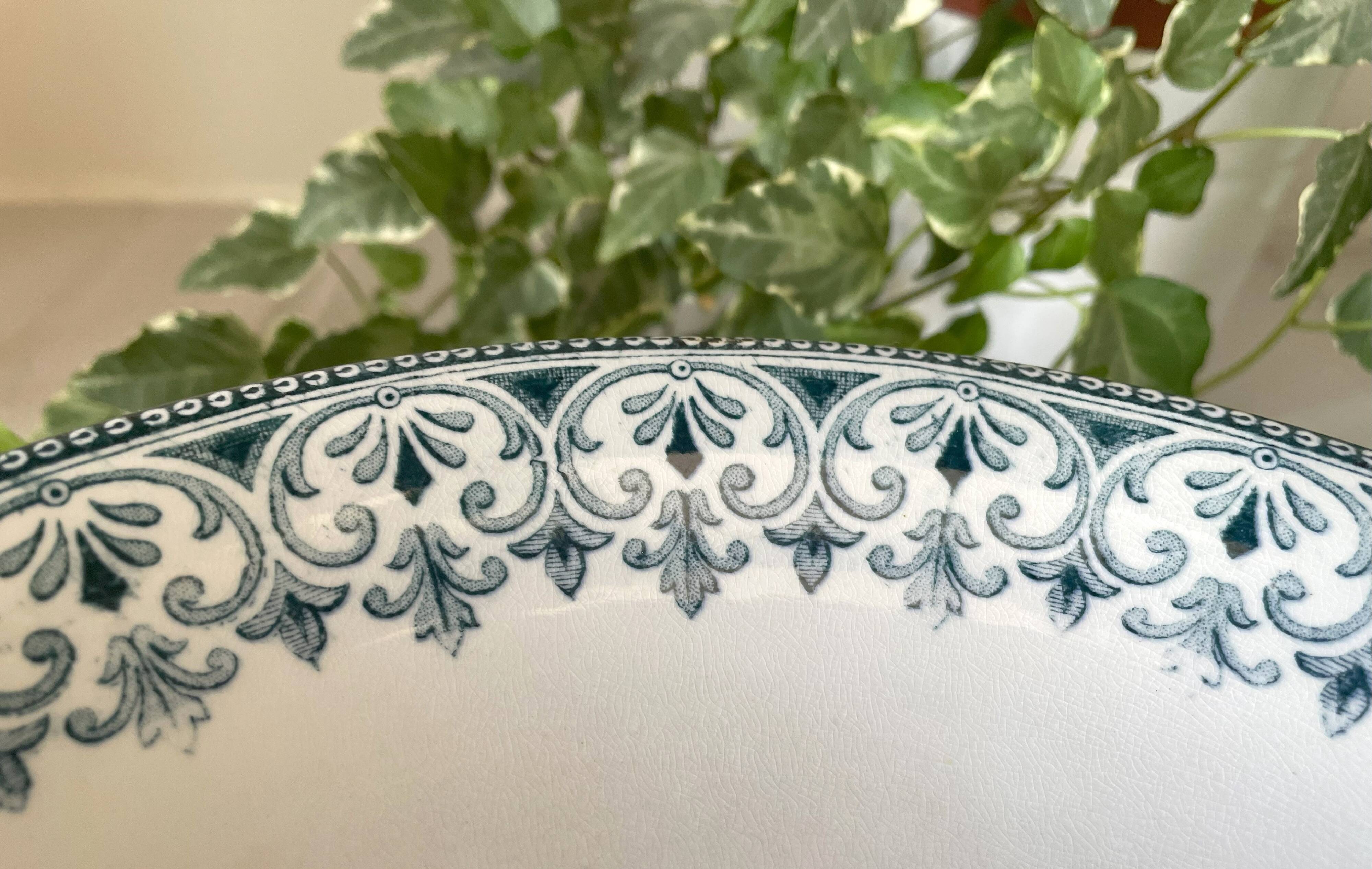 Old Badonviller earthenware compote bowl