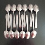 Set of 12 Christofle tablespoons in silver metal