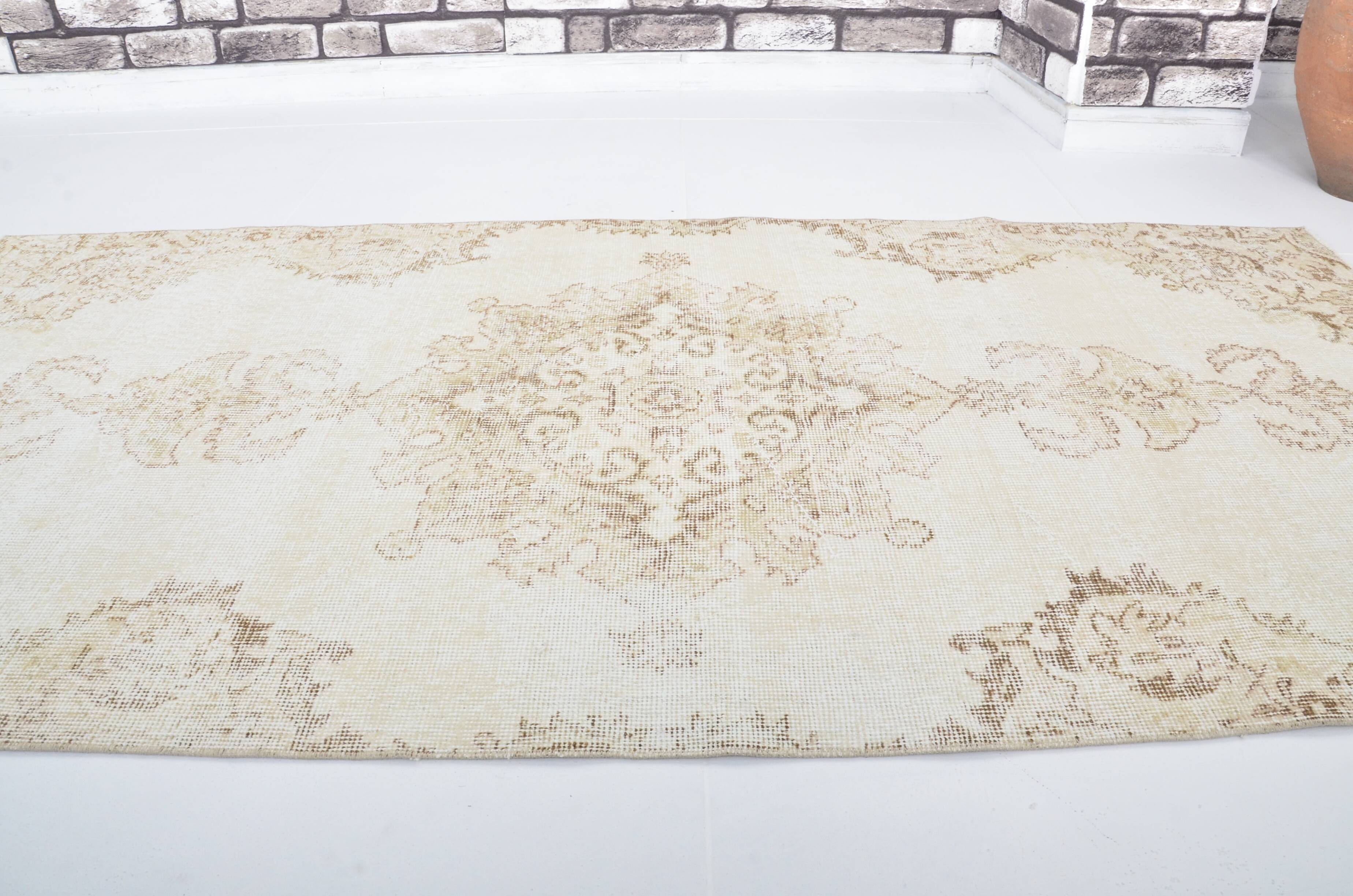 Small Vintage Geometric Wool Carpet sku 3218