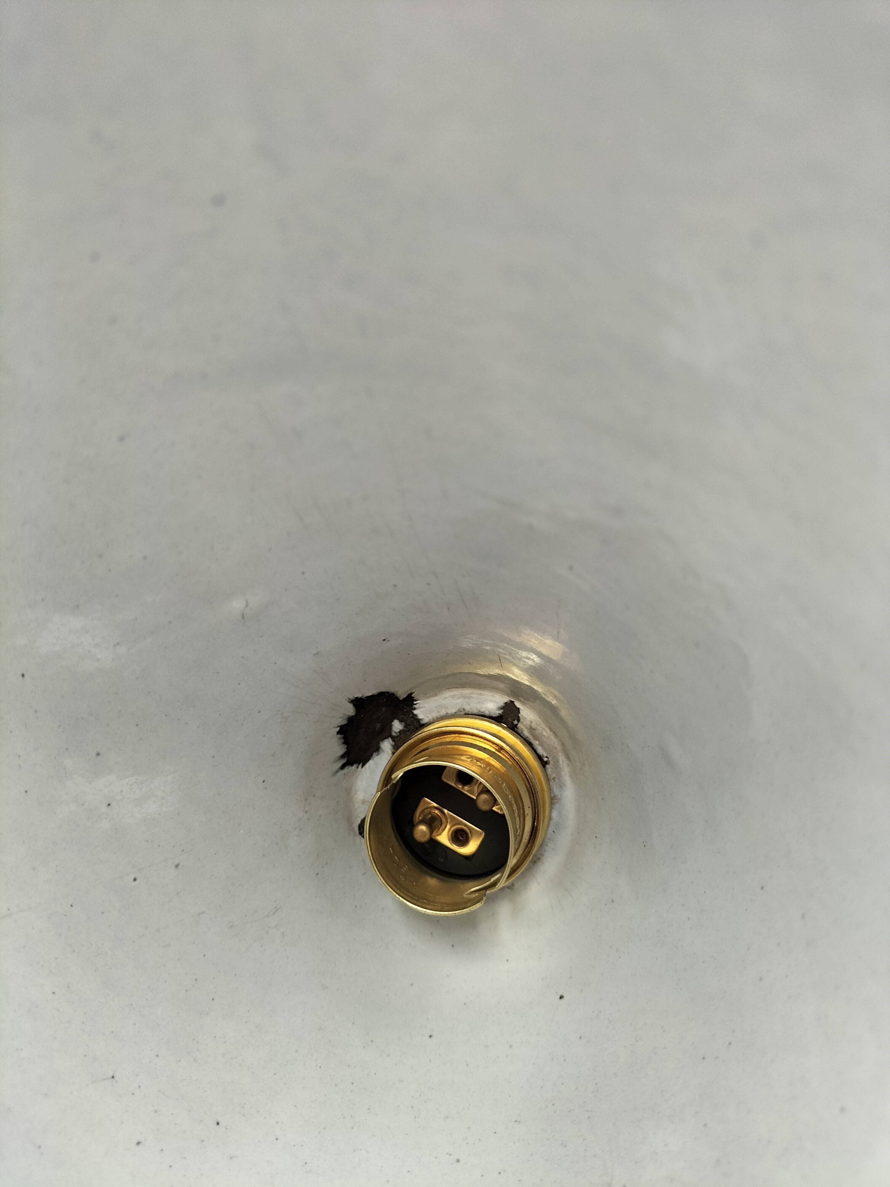 Enameled sheet metal cone pendant light