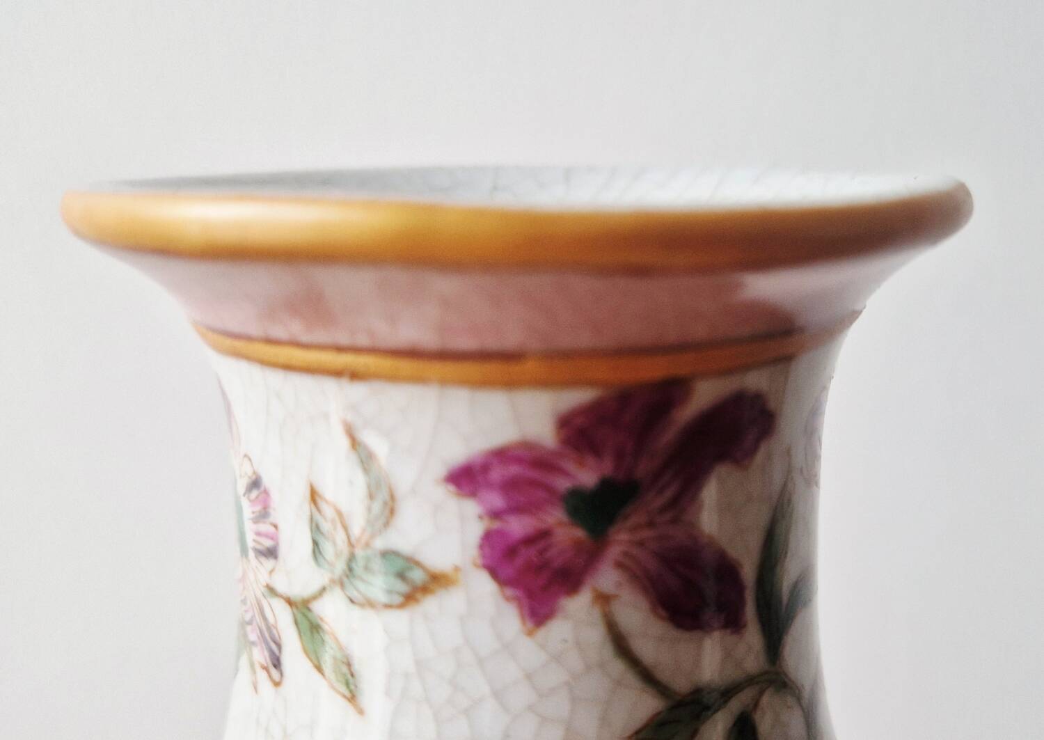Porcelain and bronze vase