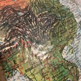 World map in relief