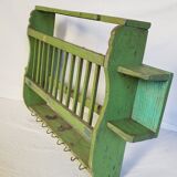 Old wall shelf - Burmese teak rack - 62.5 x 11.5 x 40 cm