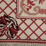 Tapis crème symétrique rouge 70x175cm