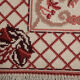 Tapis crème symétrique rouge 70x175cm