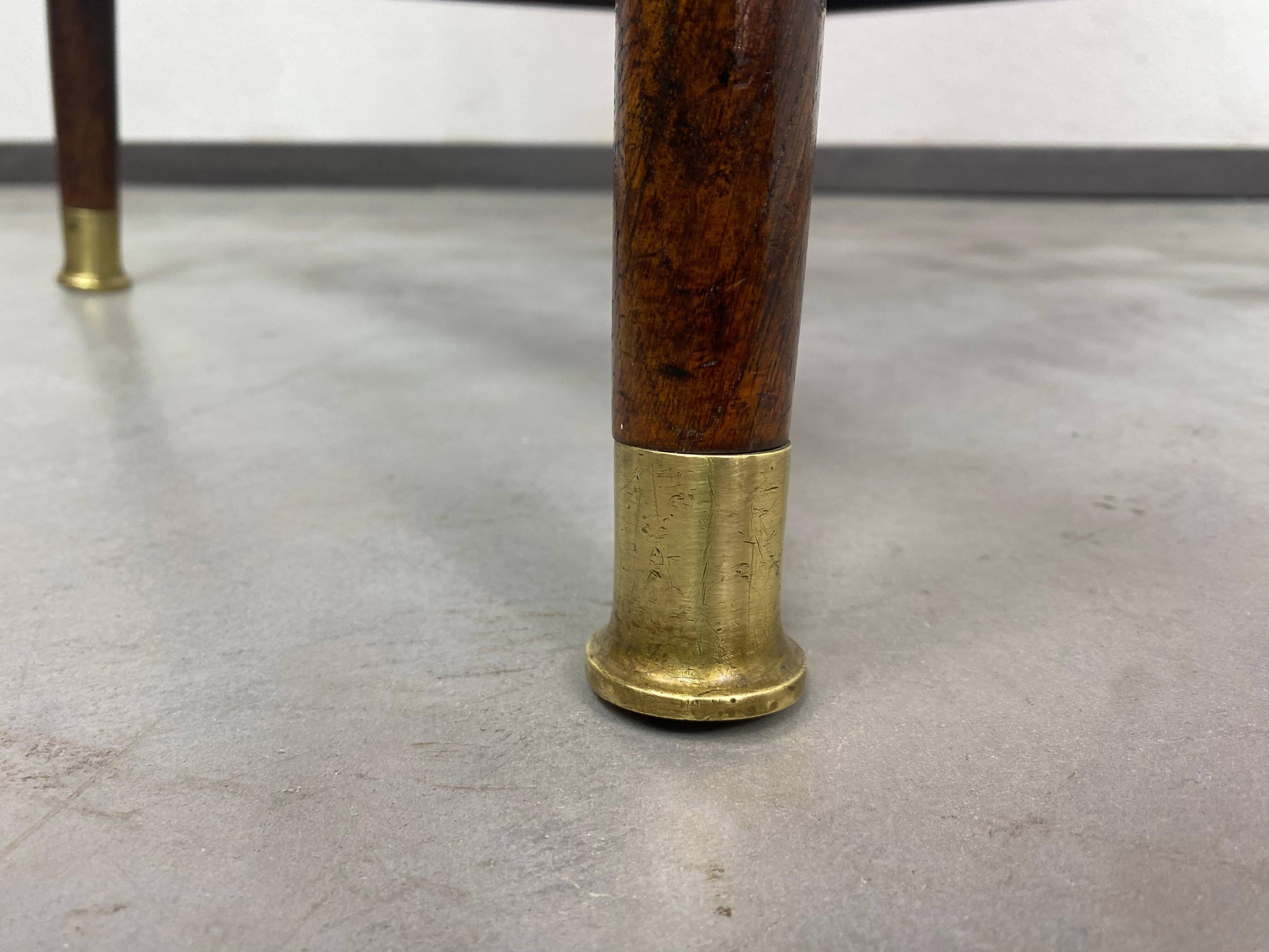 Side table in Jugendstil with a top made of blue tiles by Adolf Loos.