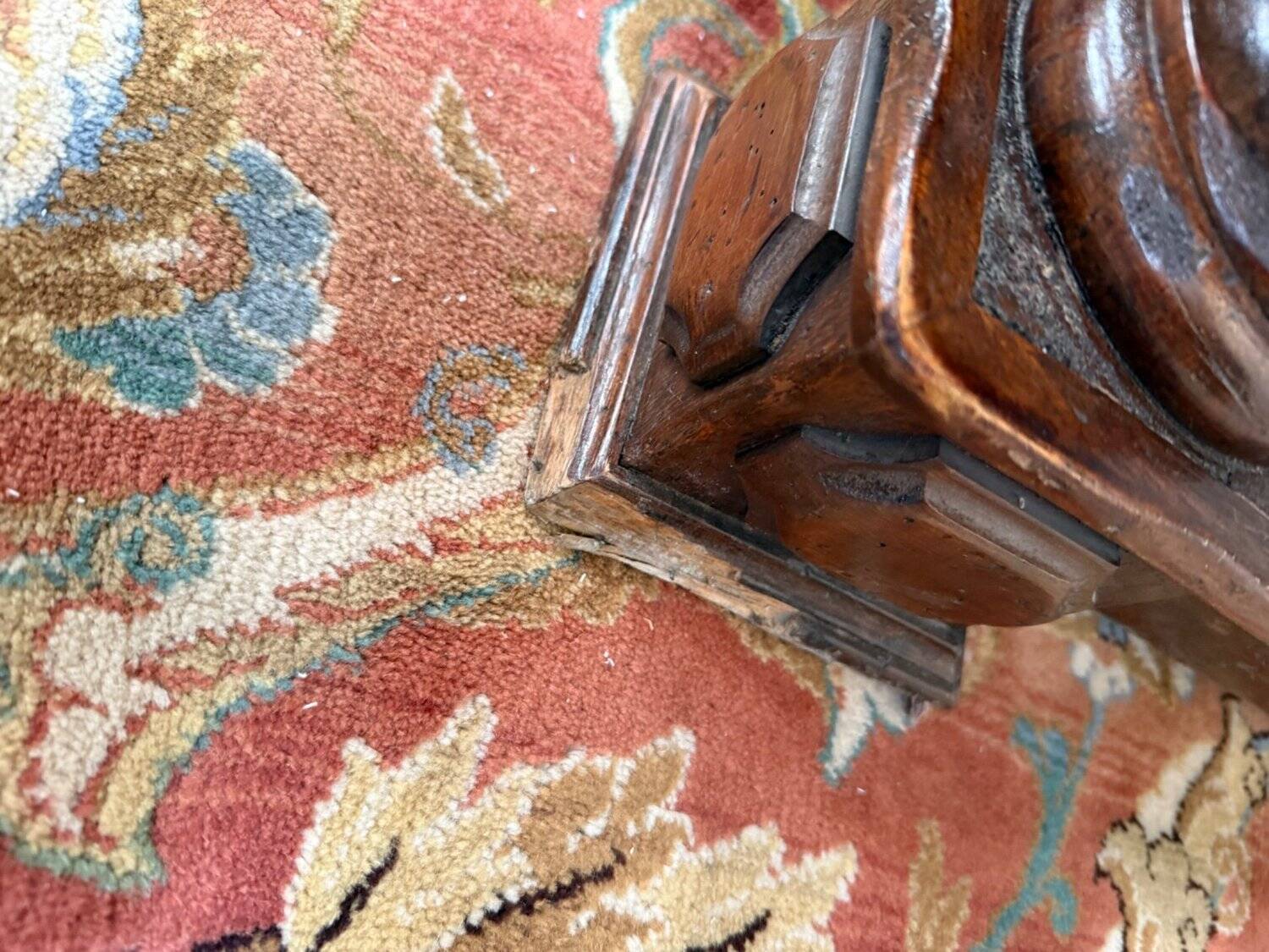 Louis XVI solid walnut dining table