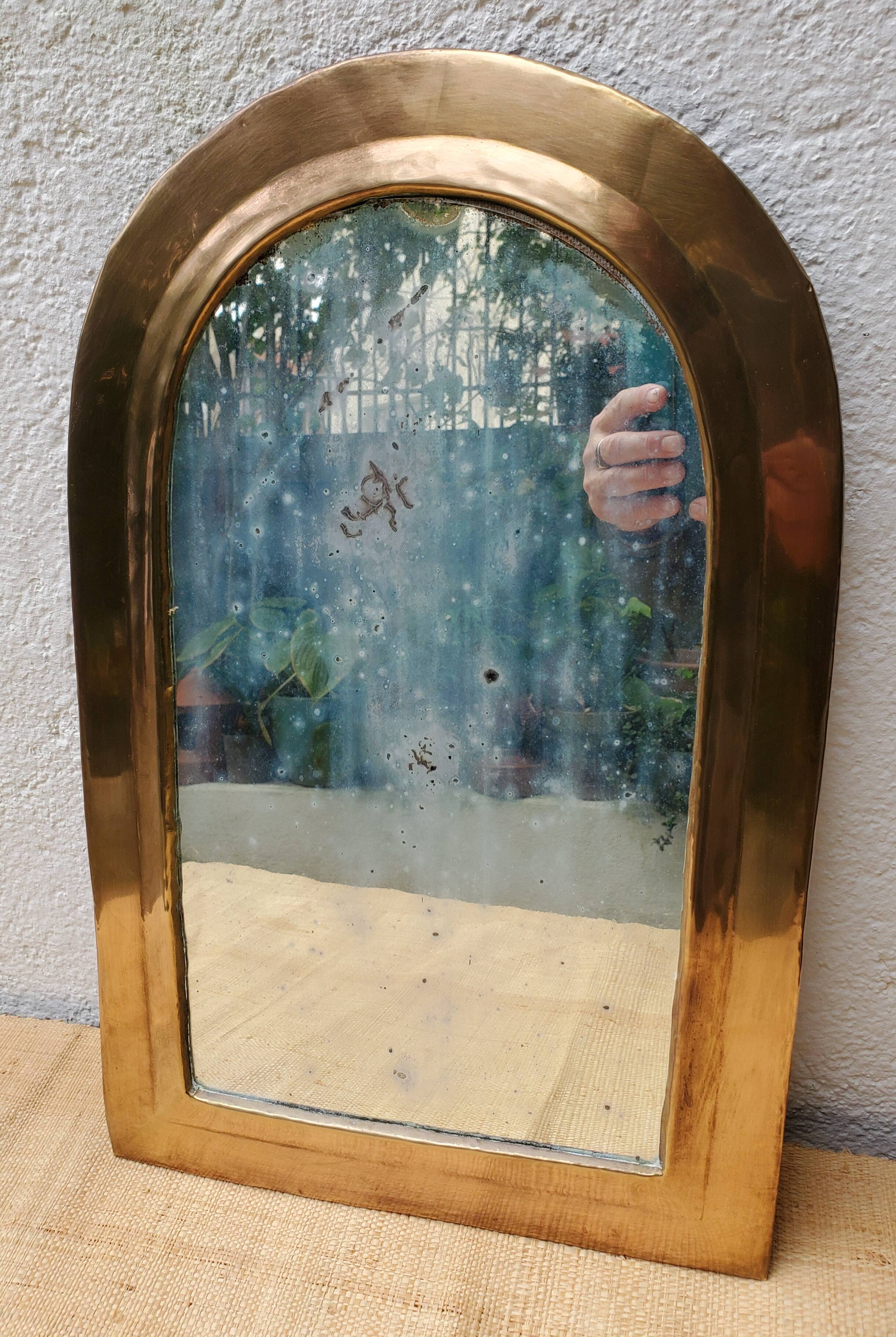 Brass mirror 45x29cm
