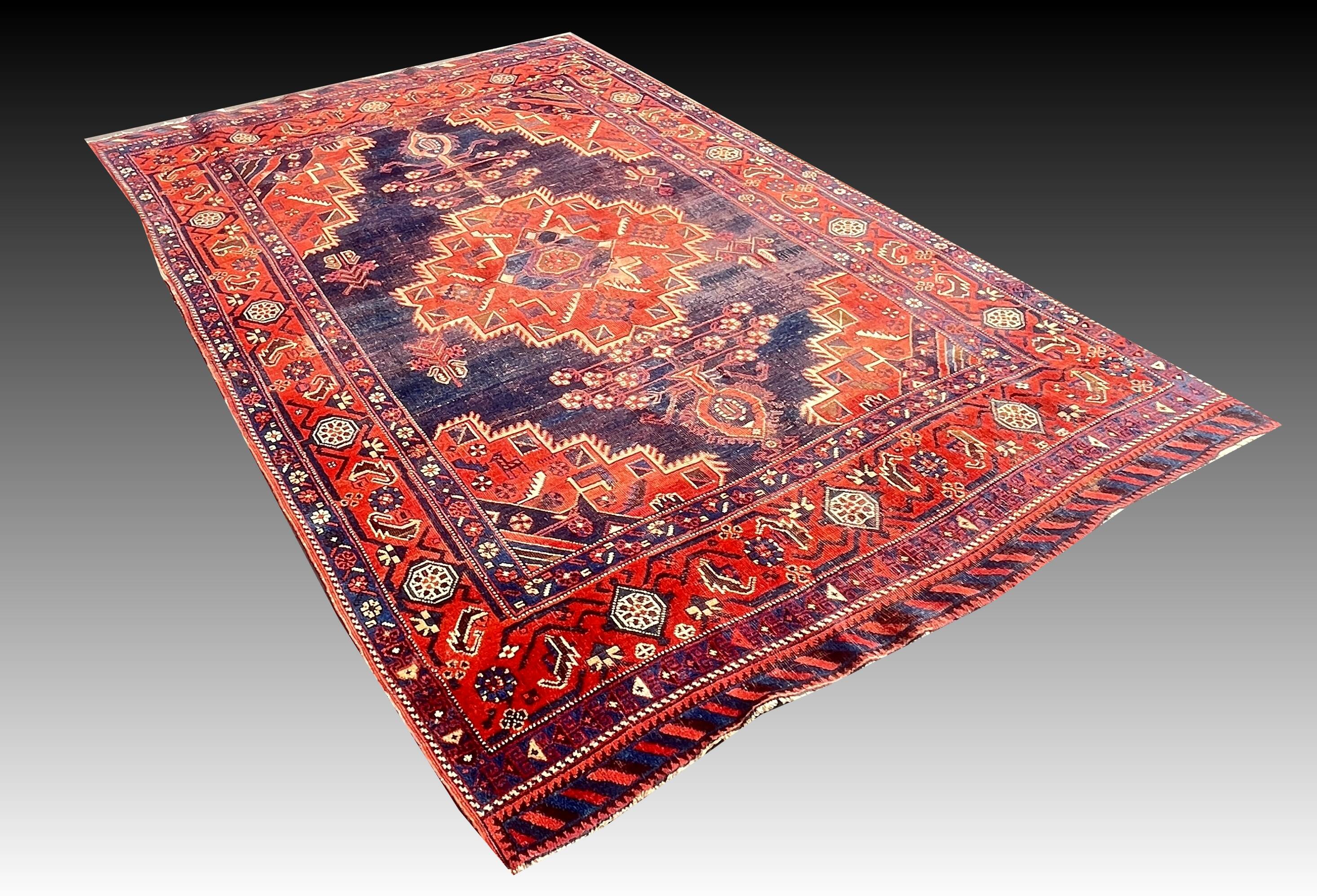 Oriental Rug Iran Afshar Neriz Antique Vase: 1.60 X 2.40 Meters