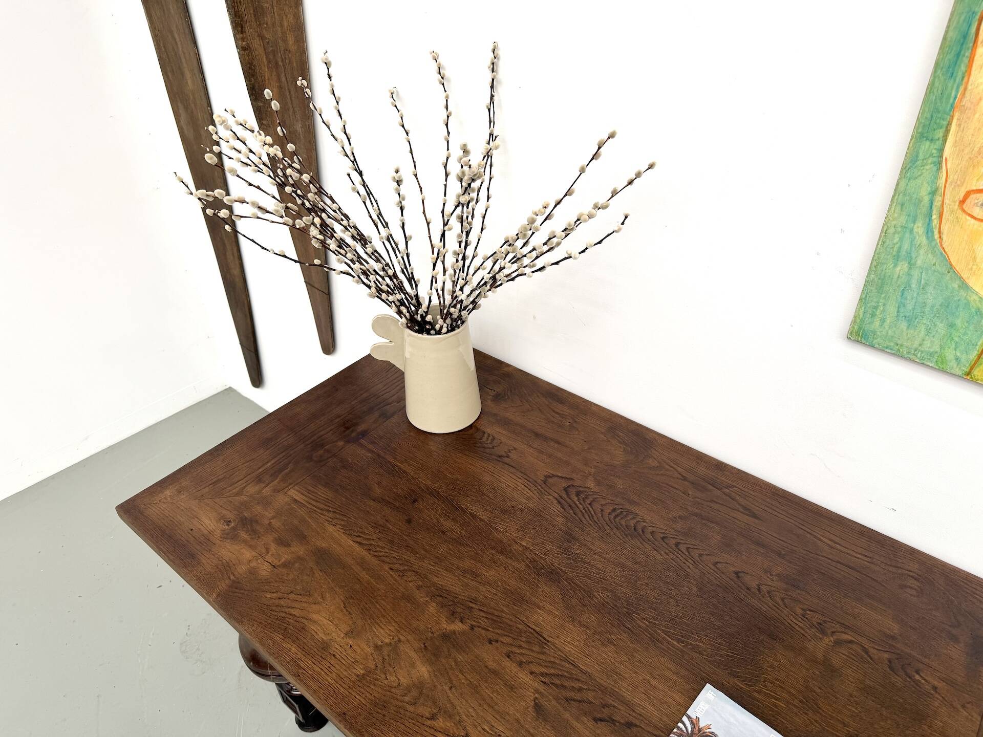 Neo-Renaissance desk in solid oak, circa 1900