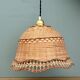Vintage pendant light in natural materials