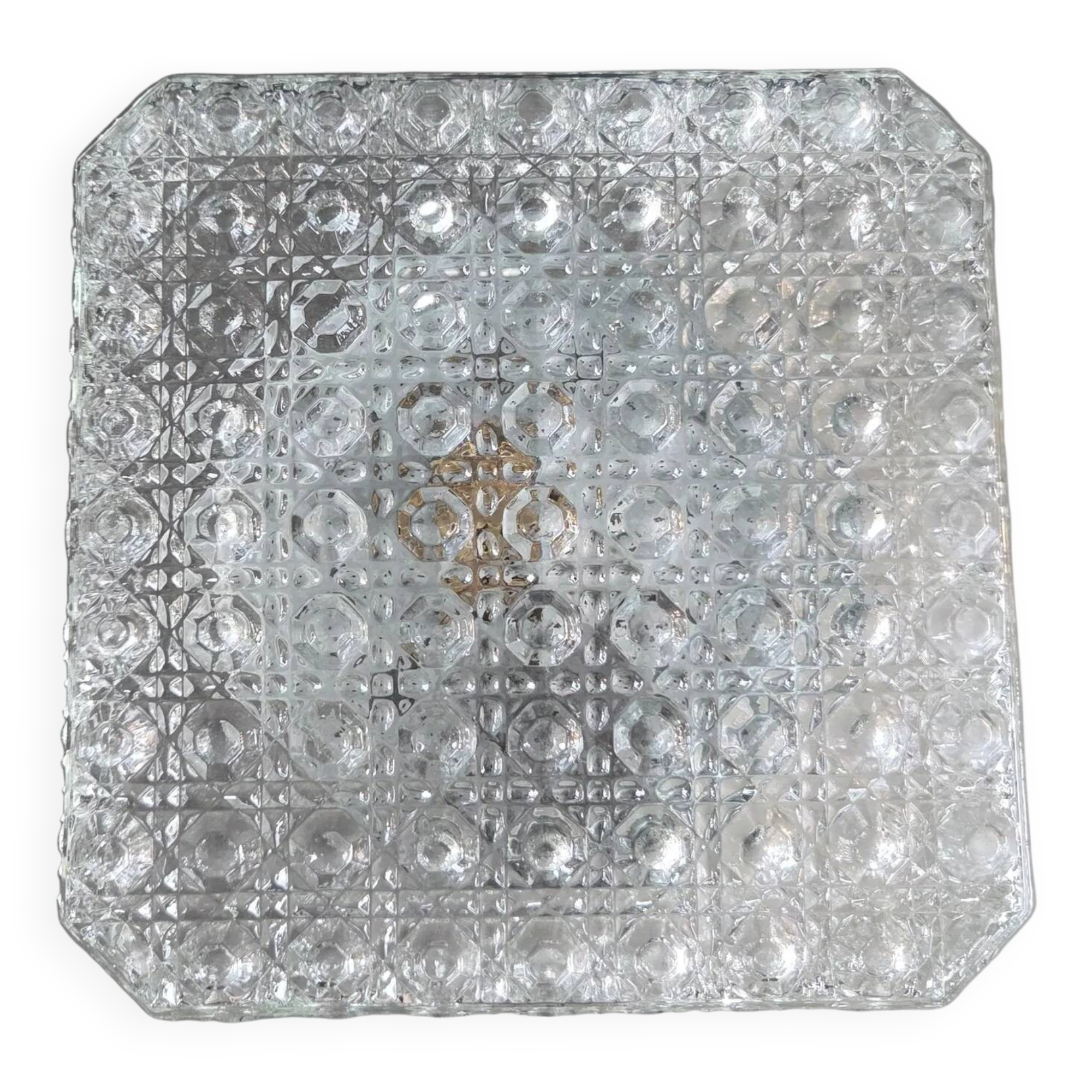 Plafonnier ou applique en verre moulé
