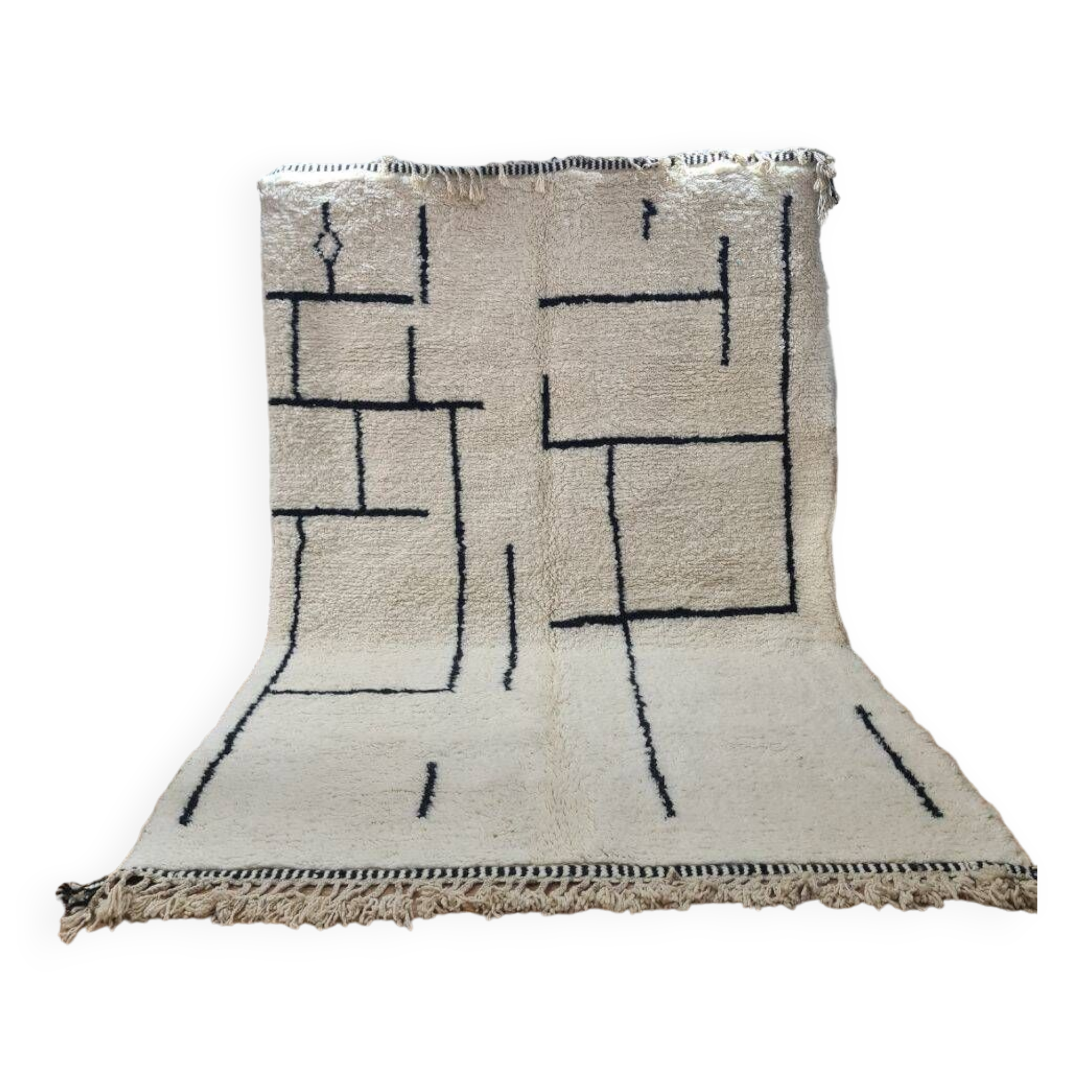 Handmade wool Berber rug 300X200 cm