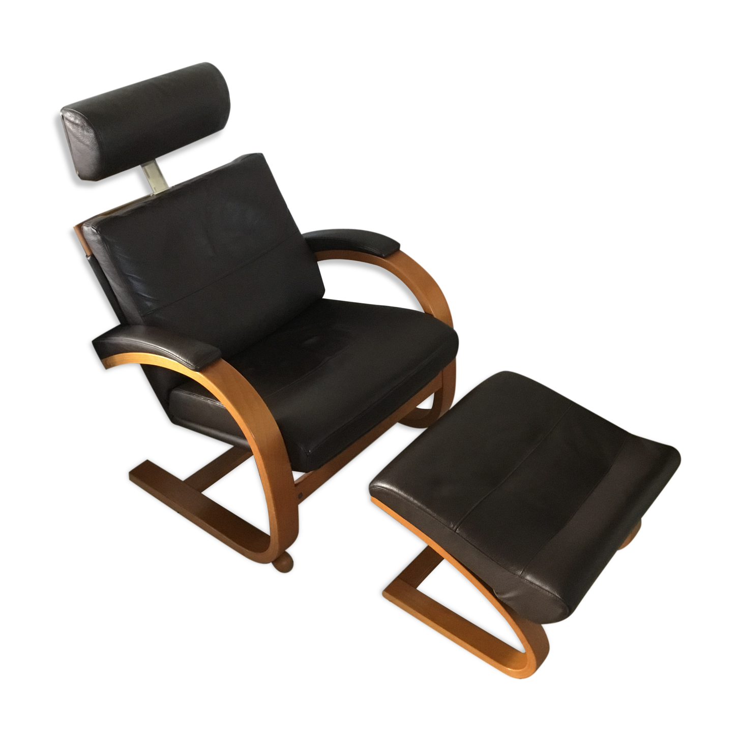 Leather armchair, Nelo Sweden