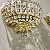 Set 4 crystal wall light gilded structure