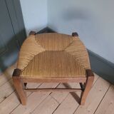 40s wooden and straw stool
