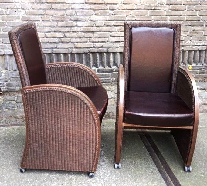 Pair of designer chairs "Lloyd Loom original".