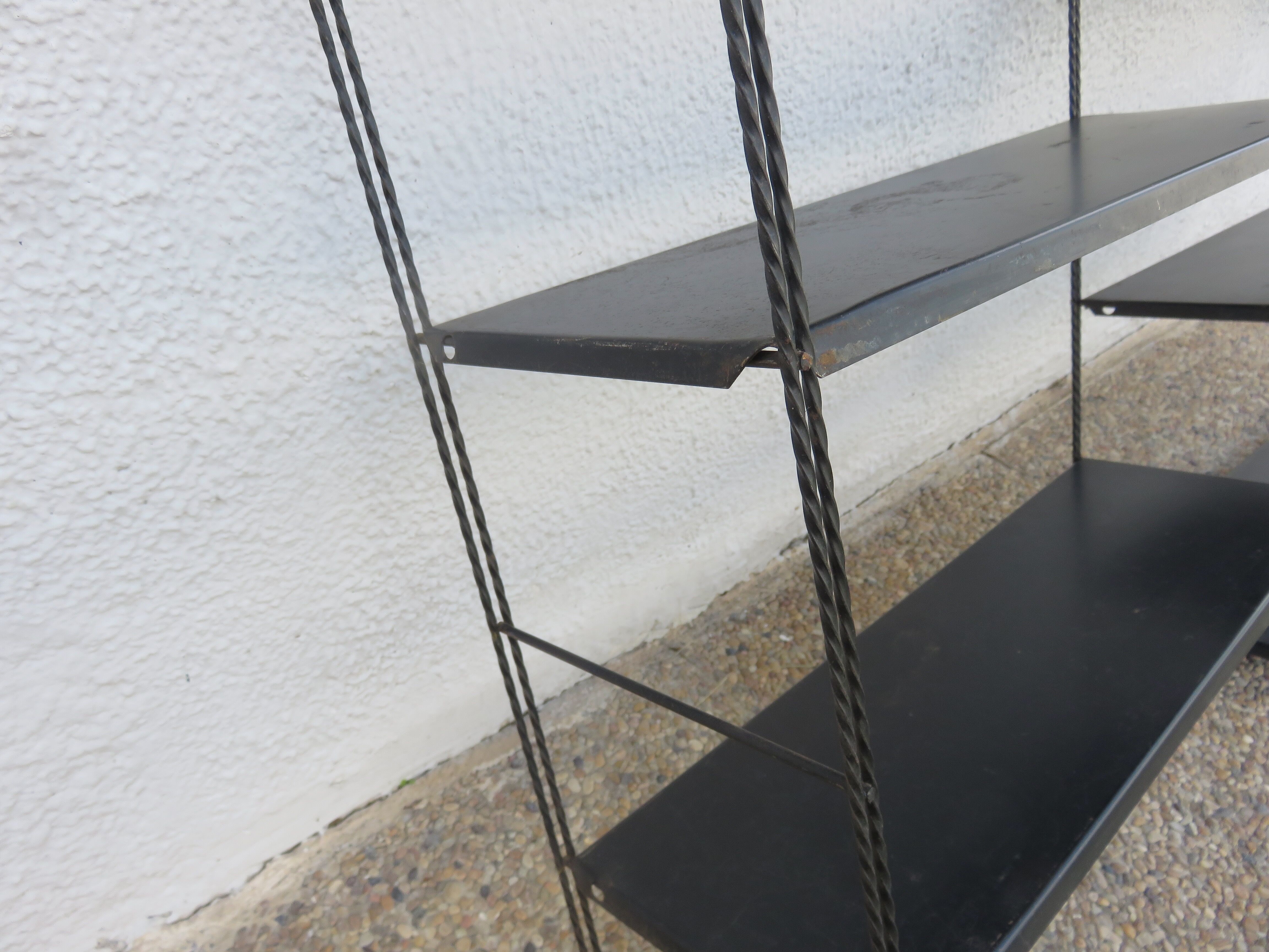Modular wall shelf string metal 50/60s
