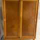 Vintage wardrobe with compass feet, sliding doors