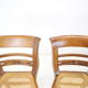 Ensemble de quatre chaises de salle à manger, en bois massif années 1950 Tchécoslovaquie