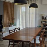 Scandinavian extendable teak table