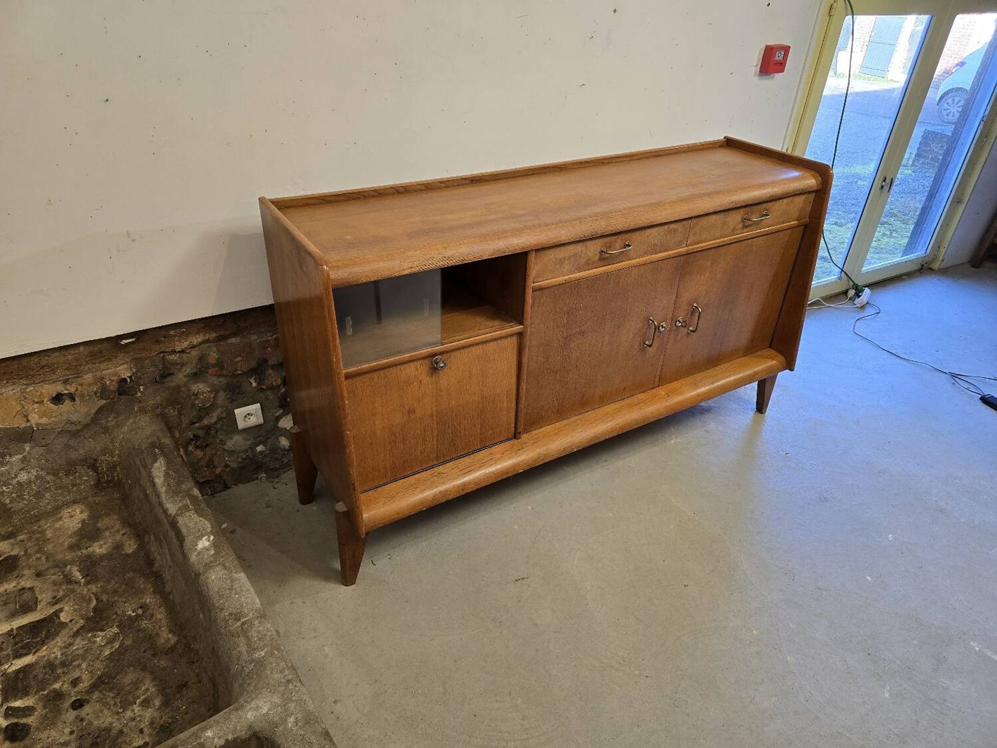 Enfilade 1950 avec vitrine