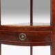 Cabinet d'angle vintage avec marqueterie et 2 tiroirs, France, années 1850