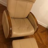 Fauteuil en cuir inclinable