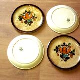 Vintage Villiroy and Boch Corfou Collection Set of 4 Dinner Plates 3802