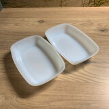 Lot de 2 ravier Lever blanc