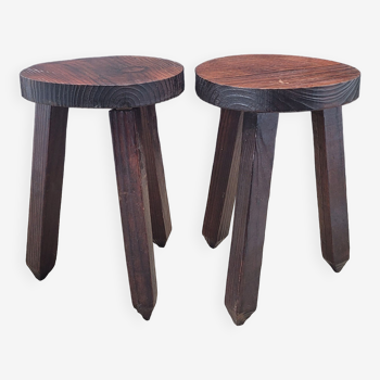 Pair of tripod stools square feet
