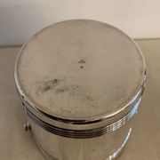 Pair of luc Lanel Christofle Gallia silver metal ice buckets 1940