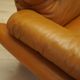 Orange leather sofa, Space Age design, 1960s, production: Italy