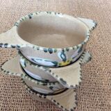 4 glazed terracotta bowls